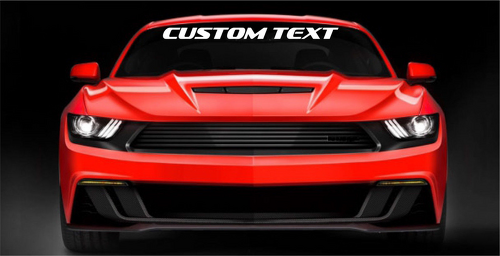 Texte personnalisé Gras Italique Autocollant vinyle pare-brise Bannière pour Musclecar Musclecarmodel