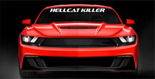 2 pcs HELLCAT KILLER Decal Pare-Brise Fenêtre Vinyle Graphique Ford Mustang Camaro