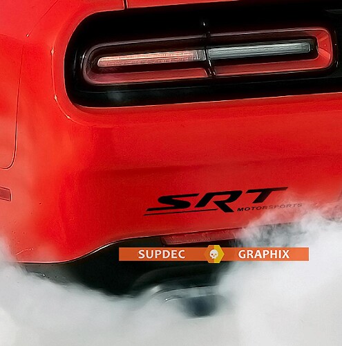 Jeu d'autocollants en vinyle pour pare-chocs arrière SRT Motorsports pour Dodge Charger Challenger Viper
