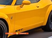 Jeu d'autocollants en vinyle pour pare-chocs arrière SRT Motorsports pour Dodge Charger Challenger Viper_2