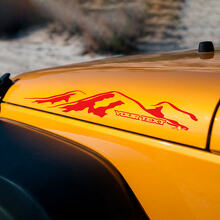 Autocollant Décoratif Latéral Capot Style Montagne pour Jeep Wrangler Rubicon Sahara_3