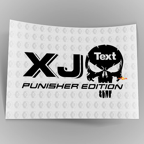 Autocollant de voiture de camion - (2) XJ JEEP Punisher EDITION - Autocollant en vinyle Autocollant en vinyle extérieur
