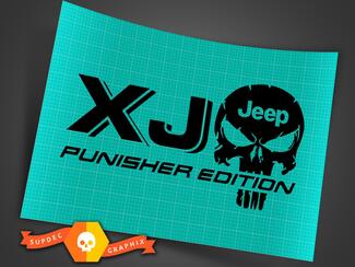 Camion voiture autocollant - (2) XJ JEEP Punisher EDITION - vinyle autocollant vinyle extérieur