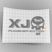 Autocollant de voiture de camion - (2) XJ JEEP Punisher EDITION - Autocollant en vinyle Autocollant en vinyle extérieur
_2