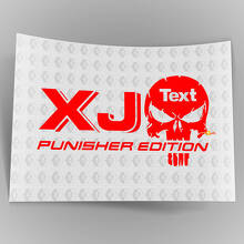 Autocollant de voiture de camion - (2) XJ JEEP Punisher EDITION - Autocollant en vinyle Autocollant en vinyle extérieur
_3