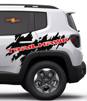 2 couleurs Jeep Renegade Cherokee Trailhawk côté Splash Logo graphique vinyle autocollant 2018 2023