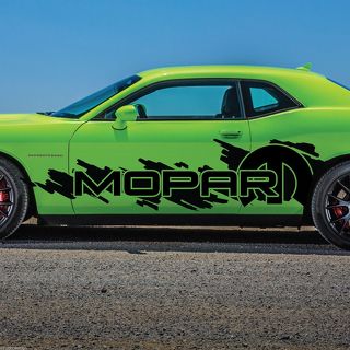 Dodge Challenger Mopar Splash Grunge Logo vinyle autocollant graphique Camo