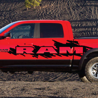 Dodge Ram rebelle Splash Grunge Logo vinyle autocollant graphique camion Camo