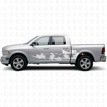 Kit de décalcomanies latérales en vinyle avec lettrage style éclaboussures de boue pour Dodge Ram_5