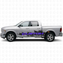 Kit de lettrage personnalisé style éclaboussure autocollant vinyle latéral pour camion Dodge Ram_2