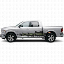 Kit de lettrage personnalisé style éclaboussure autocollant vinyle latéral pour camion Dodge Ram_3