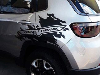 Jeep Renegade Cherokee boussole Trailhawk côté Splash éclaboussures Logo graphique vinyle autocollant