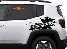 Jeep Renegade Cherokee Compass Trailhawk Side Splash Splatter Logo Graphique Vinyle Autocollant Autocollant
 2
