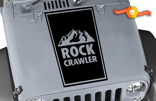 Autocollant en vinyle pour capot Rock Crawler pour Jeep Wrangler