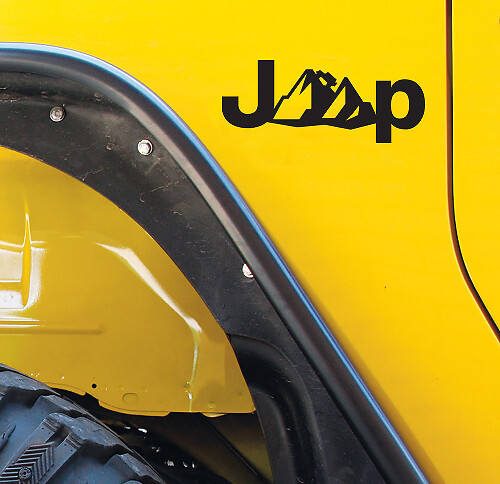 JEEP Wrangler Lot de 2 autocollants en vinyle Cherokee Compass Renegade Rubicon