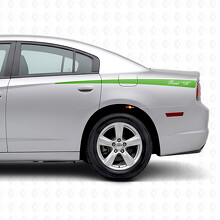 Bandes effilées avec texte personnalisé Autocollant vinyle latéral pour Dodge Charger 2011-2014_3