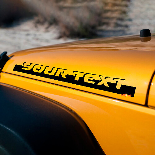 Autocollant vinyle lettrage Stip Hood Side pour Jeep Wrangler Rubicon Sahara