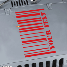 Autocollant vinyle capot graphique code-barres pour Jeep Wrangler_3