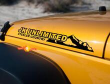 TEXTE PERSONNALISÉ - JK JL Unlimited Edition Mountain vinyle autocollant s'adapte à n'importe quel Jeep wrangler JK3 2