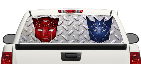 Transformer logo Autobot Decepticon Décalque de fenêtre arrière Autocollant Pick-up Truck SUV Car 3