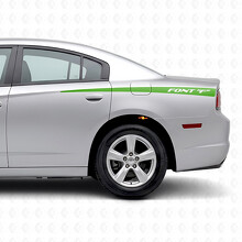 Bandes avec texte personnalisé Autocollant vinyle latéral pour Dodge Charger 2011-2014_3