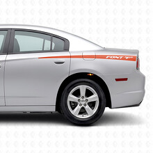 Bandes avec texte personnalisé Autocollant vinyle latéral pour Dodge Charger 2011-2014_4
