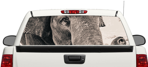Éléphant animal sauvage afrique arrière fenêtre autocollant autocollant camionnette SUV voiture 3