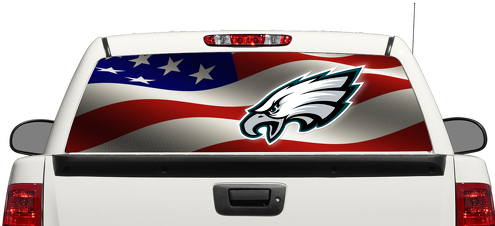 Philadelphie Eagles Football drapeau américain fenêtre arrière autocollant autocollant camionnette SUV voiture 3