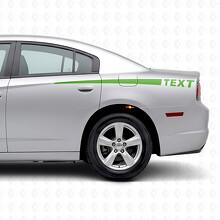 Autocollant vinyle latéral avec texte personnalisé et bandes effilées pour Dodge Charger 2011-2014_3