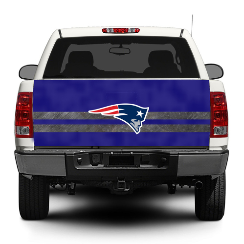 New England Patriots Football logo Drapeau Tailgate Decal Sticker Wrap Pick-up Truck SUV Car