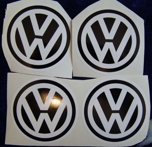 Autocollants de tasse de décalcomanie VW noir blanc Volkswagen