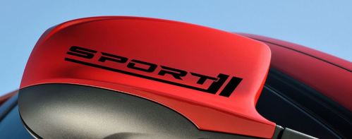 Sport Vinyl Decal autocollant de course voiture de sport logo emblème miroir NOIR (paire)