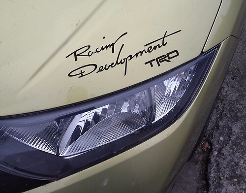 Autocollant en vinyle pour capot Racing Development TRD pour Toyota Tundra