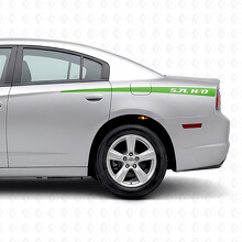 Autocollant vinyle latéral à rayures effilées H/O 5.7L pour Dodge Charger 2011-2014_3