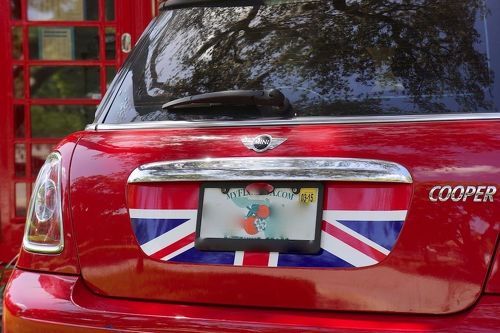 Graphique de coffre Mini Cooper S R56 - Autocollant drapeau anglais rouge blanc bleu