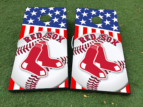 Autocollant Vinyle Ensemble de Décoration pour Planche de Cornhole Baseball Boston Red Sox