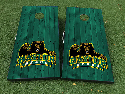 Set d'autocollants vinyles pour planche de cornhole Baylor Bears