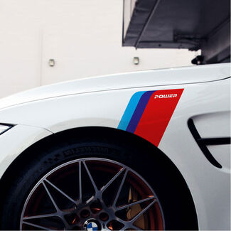 Paire d'autocollants latéraux avec Logo M Power Fender Scuttle, pour BMW E90 E60 F30 F35 F10 X5 M5
