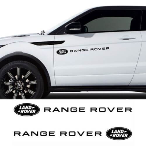 Paire d'autocollants en vinyle logo latéral Range Rover pour Land Rover