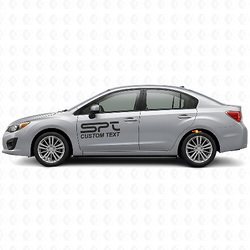 Autocollants latéraux personnalisés style SPT pour Subaru