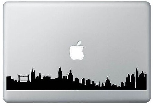 Autocollant de décalcomanie pour ordinateur portable MacBook de Londres Skyline
