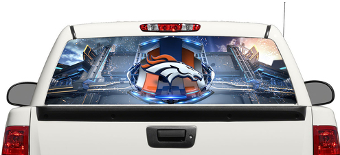Denver Broncos Football fenêtre arrière autocollant autocollant camionnette SUV voiture 3