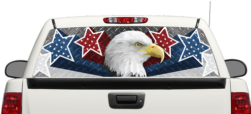 American Eagle USA Stars Autocollant de fenêtre arrière Pick-up Truck SUV Car 3