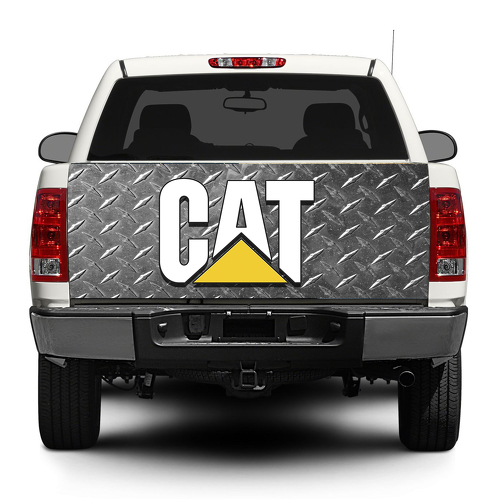 CAT Caterpillar Logo Steel Tailgate Decal Sticker Wrap Pick-up Truck SUV Car