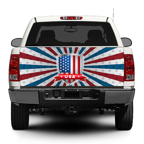 Autocollant écusson drapeau USA pour hayon de pick-up et SUV