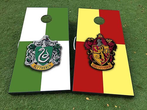 Équipe Serpentard et Gryffondor Harry Potter Cornhole Jeu de société Autocollant Autocollant ENVELOPPEMENT EN VINYLE avec LAMINÉ

