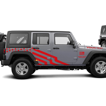 Autocollant en vinyle drapeau USA latéral pour Jeep Wrangler_3