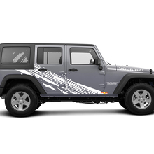 Autocollant en vinyle graphique piste de pneu pour Jeep Wrangler Unlimited JK_2