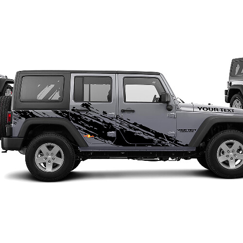 Autocollant vinyle graphique éclaboussures de boue latéral pour Jeep Wrangler Unlimited JK