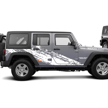 Autocollant vinyle graphique éclaboussures de boue latéral pour Jeep Wrangler Unlimited JK_2